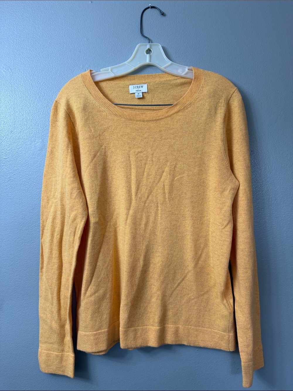 J. Crew Women's Scoopneck Sweater in Warm Gold Teddie sweater medium